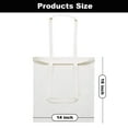 thumbnail image 2 of Muka 12 Pack Cotton Canvas Reusable Recycled Grocery Shopping Tote Bag, for DIY Advertising Promotion Gift, 14"W x 16"H-Natural-12Pcs, 2 of 6