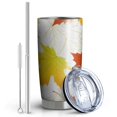 thumbnail image 2 of 20oz Tumblers Fall Leaves Stainless Steel Vacuum Insulated Double Wall Travel Tumbler Cups Mug with Lid and Straw,Cleaning Brush for Cold & Hot Drinks, 2 of 7