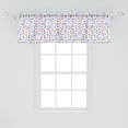 thumbnail image 2 of Ambesonne Floral Window Valance, Colorful Dots with Flowers, 54" X 18", Lilac Multicolor, 2 of 3