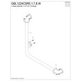 thumbnail image 3 of Kingston Brass GBL1224CSR7 Made To Match 24" x 24" L-Shaped Stainless Steel ADA Grab Bar - Right Hand, Brushed Brass, 3 of 5