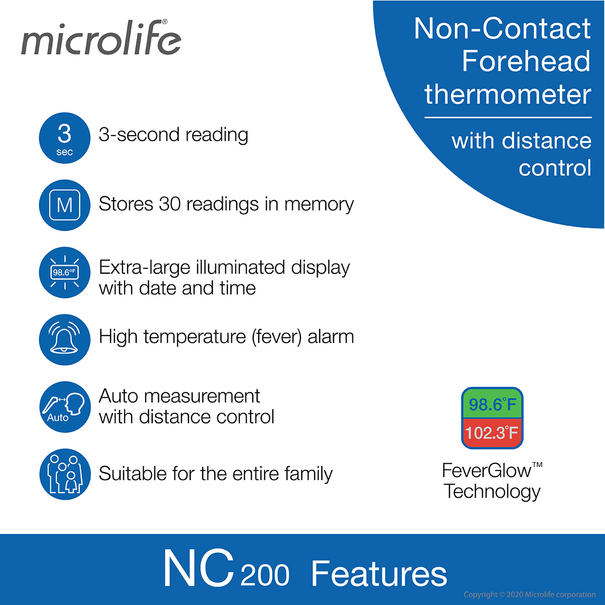 Microlife Non-Contact Forehead Thermometer with FeverGlow photo 2