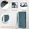 thumbnail image 7 of Allytechgroup for Samsung Galaxy S26 Wallet Case, Cute Cat Embossed Flip Cover with Cards Slots Cash Pocket Magnetic Closure Lanyard Phone Case for Samsung Galaxy S26, Darkgreen, 7 of 7