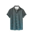 thumbnail image 2 of Mefallenssiah Hauts pour Hommes, Liquidation Mode Décontractée Rayée Imprimée Col à Revers Chemises Courtes, 2 of 4
