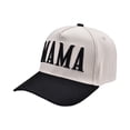 thumbnail image 2 of Women’s Mama Trucker Hat – Vintage Embroidered Adjustable Baseball Cap, Two-Tone Ponytail Hat Gifts for Mothers Day Outfits Black One Size, 2 of 5