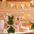 thumbnail image 7 of Up to 65% Off Easter Flocked Bunny With Bow Home Decor Green Tabletop Ornament Easter Decorations, 7 of 7