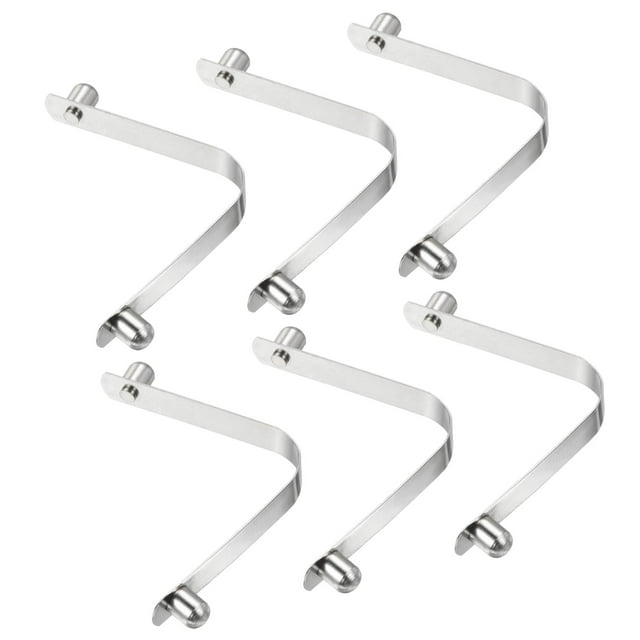 Unique Bargains 9x7.3mm Kayak Paddle Snaps, Hollow Button Double Pins Lock Tube Spring Clips for Tent Pole, 6 Pack