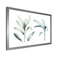 thumbnail image 2 of Designart 'Tropical Jungle Leaves On White' Bohemian & Eclectic Framed Art Print, 2 of 4