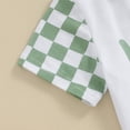 thumbnail image 6 of Bagilaanoe 2pcs Toddler Baby Boy Shorts Set Short Sleeve Checkerboard Print T Shirt Tops + Shorts 6M 12M 18M 24M 3T Kids Casual Summer Clothes, 6 of 8