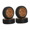 thumbnail image 3 of HILABEE 4 Pieces 1/10 RC Rally Tires XV02 Upgrade Parts Sturdy Accessory Accessories brown, 3 of 9