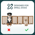 thumbnail image 6 of Smuxee Bamboo Freestanding Pet Gate Foldable Dog Gate with Support Feet, Walnut, 6 Panel, 6 of 9