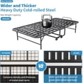 thumbnail image 3 of Folding Bed with Mattress, 75"*38" Thick Memory Foam Mattress, Heavy Duty Metal Portable Bed for Adults, Roll Away Bed Wide Bed Frame Foldable Bed for Guest, Fold Out Bed with Wheels, 3 of 7