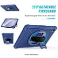 thumbnail image 2 of Lmcpa Case for Samsung Galaxy Tab A11 Plus 11" 2025 / A9 Plus 11" 2023, Multi-Functional Cover with 360° Rotate Stand / Screen Protector / Shoulder Strap / Hand Strap, Blue, 2 of 8