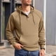 thumbnail image 5 of pstuiky camisa de manga larga para hombre, Sudadera con capucha y manga larga para hombre, estilo informal, deportiva, con cordón y bolsillos, de color liso y a la moda camisetas de hombre m, 5 of 5