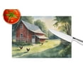 thumbnail image 4 of Carolines Treasures DAC7651LCB 15 x 12 in. Chicken Coop At Dawn Glass Cutting Board, 4 of 5