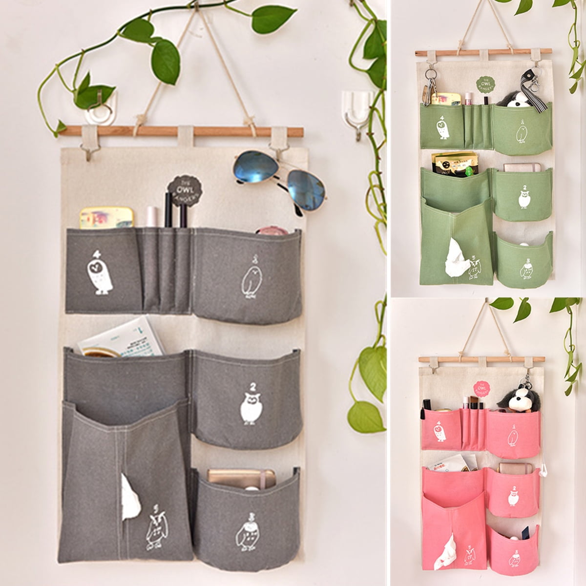 Home Wall Hanging Storage Bag Organizer Pouch Container Door Wardrobe