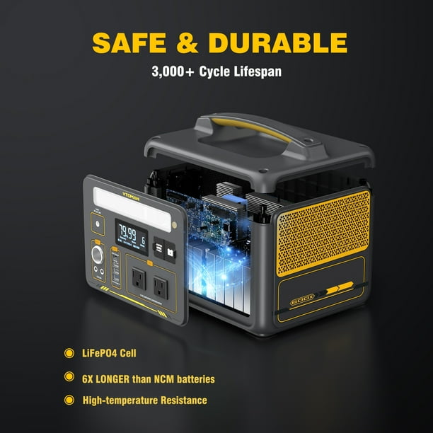 VTOMAN Jump 600X Portable Power Station,299Wh LiFePO4 Battery,600W