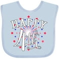 thumbnail image 3 of Inktastic Happy 4th- Fourth of July Firework Boys or Girls Baby Bib, 3 of 4