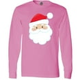 thumbnail image 3 of Inktastic Santa Claus, Smiling Santa, Red Hat, White Beard Long Sleeve T-Shirt, 3 of 5