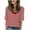 Red, variant on Lenpel T Shirts for Women Trendy Casual Short Sleeve V Neck Striped Tunic Tee Blouses Loose Summer Tops