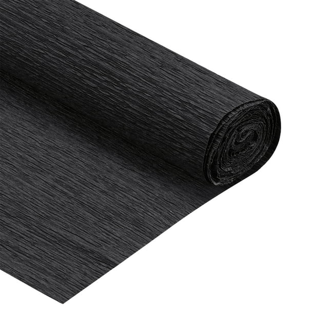 Uxcell Crepe Paper Rolls 7.5ft Long 20 Inch Wide, Black 2 Pack