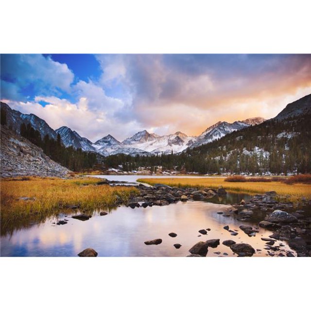 Amazing Landscape Beautiful Mountain Sunset Poster Print by Design Pics Vibe, 34 x 22 - Large