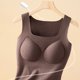 thumbnail image 5 of Ropa interior térmica Tops de moda para mujer de invierno sin mangas de cuello redondo cómodas camisetas sin mangas lisas regulares blusa de poliéster para mujer, 5 of 5