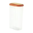 thumbnail image 2 of JeashCHAT 2L Plastic Cereal Container Clear Airtight Food Storage Containers with Flip Lid, Dry Food Storage Canister for Kitchen Storage and Organization, Orange, 2 of 5