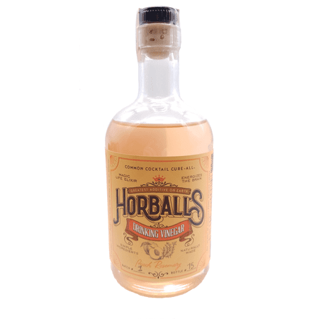 Horball s Drinking Vinegar – Peach Rosemary Shrub – Handcrafted mixer for cocktails sodas and waters (12oz)