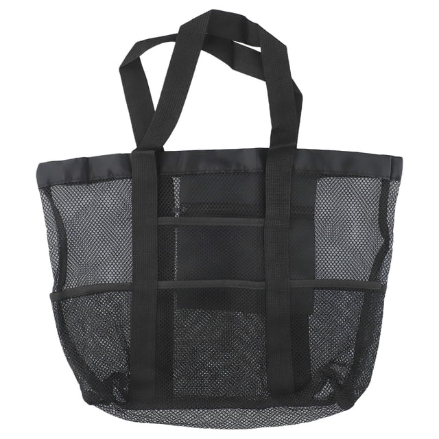 Mosiee Easy To Clean Mesh Shower Bag Portable Toiletry Organizer Bathroom Storage