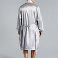 thumbnail image 6 of Mens Bathrobes For Men Bathrobes Robe Men Robe Terry Cloth Thin, Summer, Silk Bath Grey Robes, 6 of 8