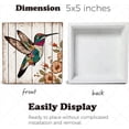 thumbnail image 5 of Hummingbird Wooden Box Sign Hummingbird Gifts Funny Hummingbird Decor for Office Shabby Chic Bathroom Decor Shelf Decor Accents Wood Block Signs For Shelf Desk Decoration 7x7 In, 5 of 5
