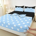 thumbnail image 4 of Erosebridal Blue Bow-tie Sheet Set Twin, Princess Bowknot Bedding Sets Twin Size, Cute Polka Dot Decor, 4 of 6