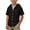 Black, variant on Conairie Button Down Shirt For Boys Solid Relaxed Fit Short Sleeve Collared Top Kids Breathable Summer Basic Blouse 7-8 Y