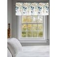 thumbnail image 3 of Blue Floral Curtain Valances for Windows, Sage Green Leaf Wildflowers Botanical Plants Kitchen Valance Window Treatment, Light Filtering Block Curtains for Bathroom/Bedroom/Living Room 42'' x 12'', 3 of 9