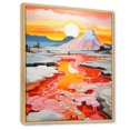 thumbnail image 2 of Designart "Geyser Horizon In De Stijl II" Geyser Floater Framed Wall Art Living Room, 2 of 5