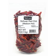 Natruen Whole Dry Szechuan Chinese Red Chili Pods 4oz, Medium Hot, Facing Heaven Chili, Spicy Sichuan Dried Red Hot Chilies for Chili Oil, Paste, and Sauce