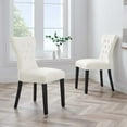 thumbnail image 2 of Side Dining Chair, Set of 2, White, Velvet, Modern Contemporary, Kitchen Room Cafe Bistro Restaurant Hospitality, 2 of 9