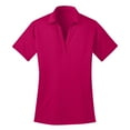 thumbnail image 5 of Womens Silk Touch Polyester Performance Polo Pink Raspberry Small, 5 of 6