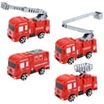 thumbnail image 5 of 4pcs modelos de camiones de lucha contra incendios adornados adornos de adornos para automóvil para fiesta para fiesta, 5 of 5