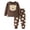 A-Brown, variant on NIEWTR Toddler Outfits Girls Girls 2Pcs Pajamas Set with Full Length Pants Soft Loungewear Print Pullover Top & Elastic Waist Pants for 2T-5T Daily Sleep Clothes(A-Brown,2-3 Years)