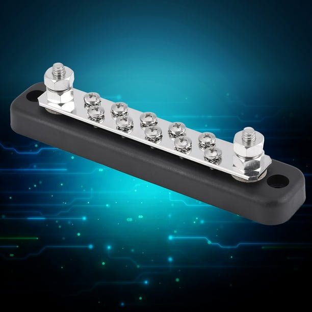 Barre Omnibus 4 Positions 100A - Bloc Jonction Électrique Pour Camion Caravane Bateau Bus