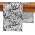 thumbnail image 3 of Vargottam Sustainable Cotton Table Runner Textured Twill Fabric Elegant Animal Pattern 14 Inch Wide Washable Runner for Dining, Console, Coffee Tables, 3 of 6