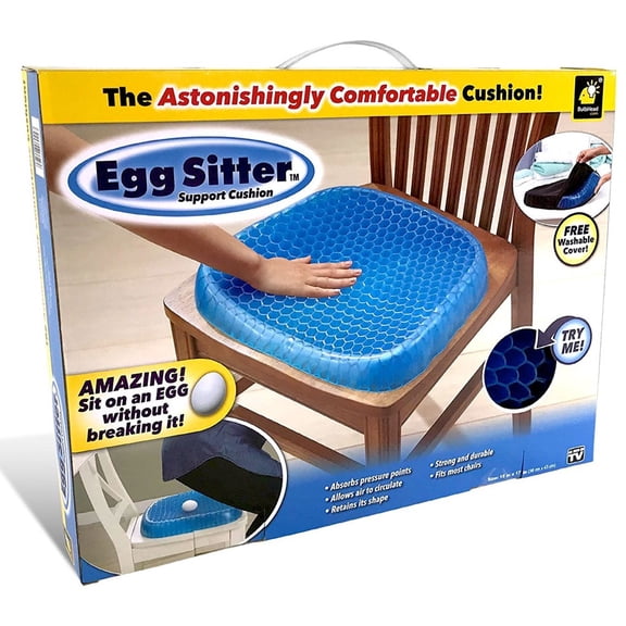 BulbHead Egg Sitter Seat Cushion with Non-Slip Cover, Breathable Honeycomb Design Absorbs Pressure Points