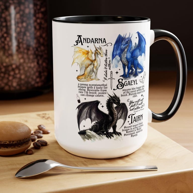 Fourth Wing Dragons Onyx Storm Mug,Tairn Andarna Dragon Rider Basgiath War  College Bookish Gift for Readers, Violet Sorrengail, Bookish Mug -  Walmart.com