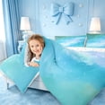 thumbnail image 3 of meiyoeat Teal Galaxy Star Twin Comforter Sets,Calm Magical Sky Pattern Bedding Set For Girl,Reversible,2-Piece,1 Comforter and 1 Pillowcase, 3 of 7