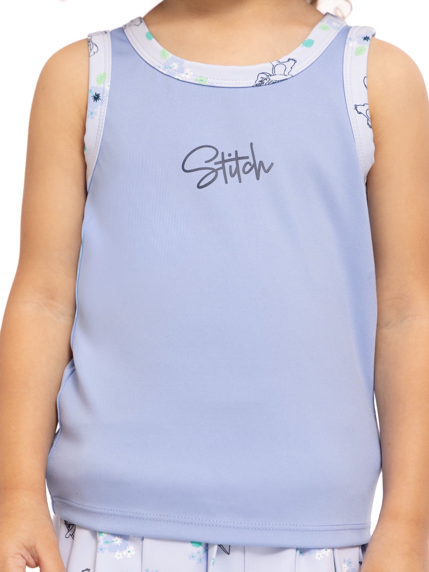 Stitch Toddler Girls Active Tank Top and Pleated Skort Set, 2-Piece, Sizes 12M-3T
