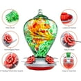 thumbnail image 5 of Muse Garden Hummingbird Feeders for Outdoors Hanging, Blown Glass Hummingbird Feeder Gifts for Women, Garden Decor Backyard Decor, Unique Gardening Gifts for Older Women, 34OZ, Comet, 5 of 10