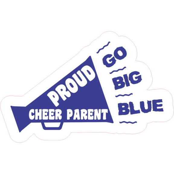 5in x 3in Proud Cheer Parent Sticker Vinyl School Cheerleading Stickers