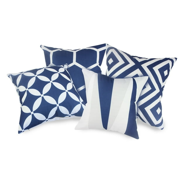 Navy Blue And White Country Decor Sham Pillow Case Sofa Pillow Blue Cushion Cover Sofa Pillow Farmhouse Decor Blue Pillow Decorative Pillows Home Living Safarni Org