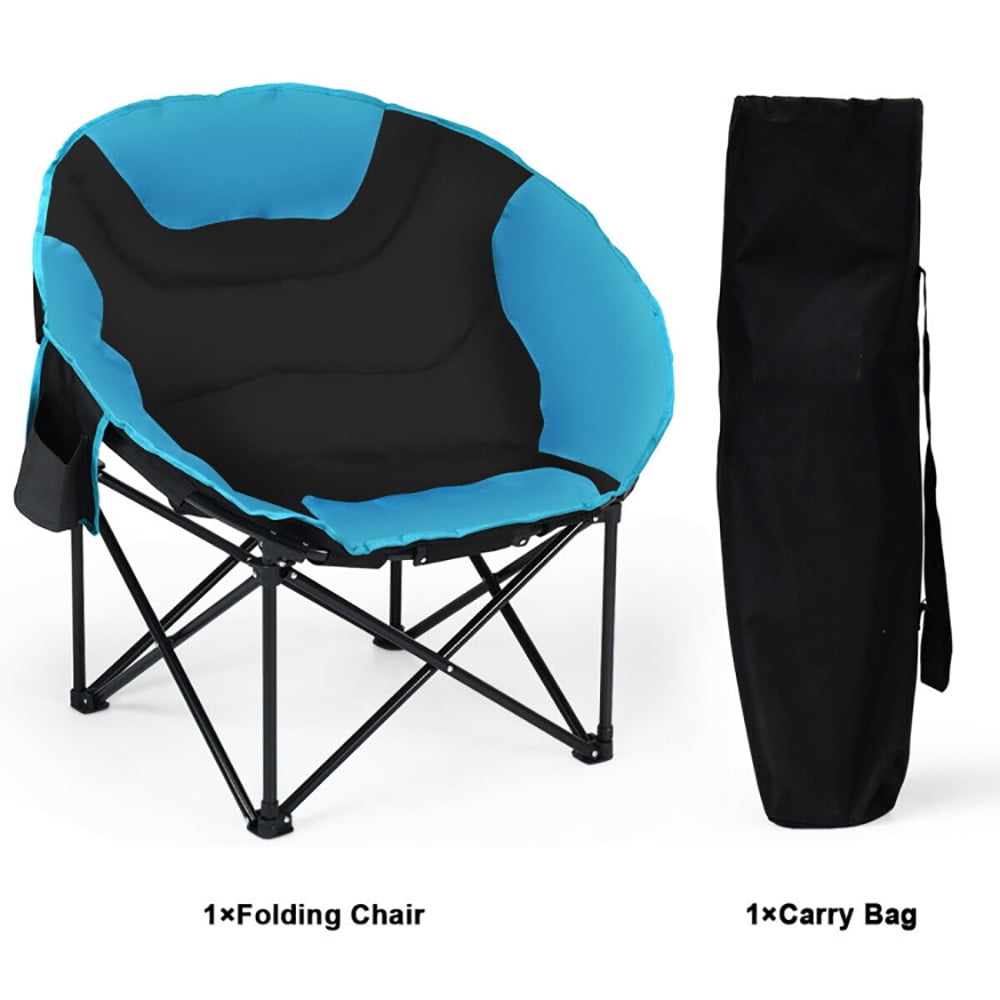 Aimee Lii Moon Saucer Steel Camping Chair Folding Padded Seat, Comfy Camping Chairs for Adults